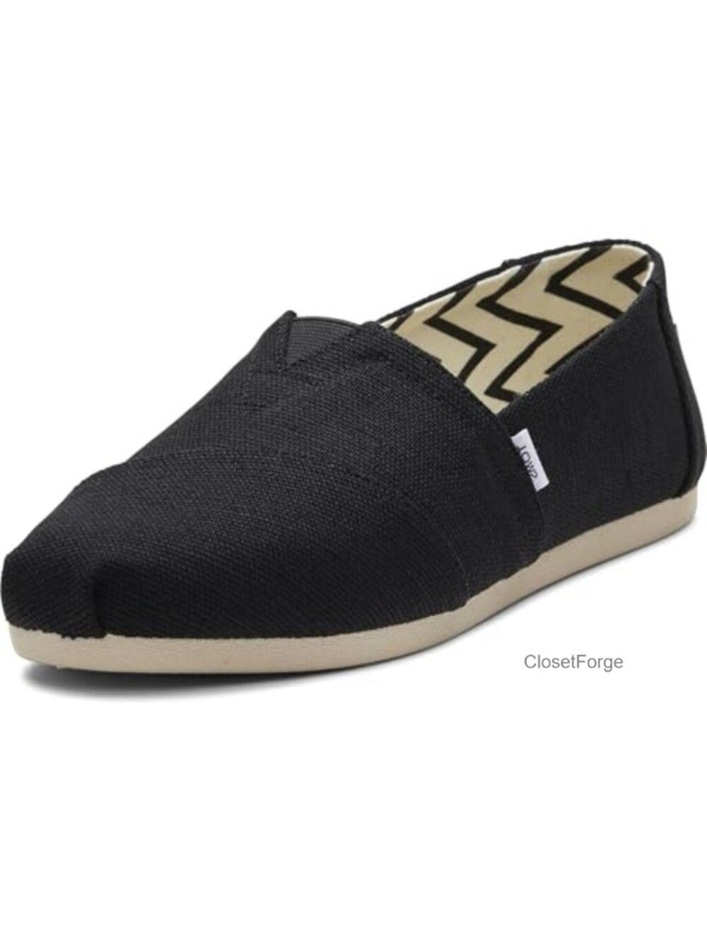 Womens Canvas Slip On Loafer Flats Elastic Gore Casual